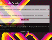 Tablet Screenshot of linguisticsfordummies.blogspot.com