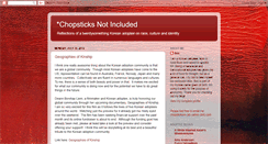 Desktop Screenshot of chopsticksnotincluded.blogspot.com