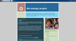 Desktop Screenshot of entropyproject.blogspot.com