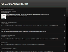 Tablet Screenshot of direcciondeeducacionvirtualujmd.blogspot.com