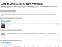 Tablet Screenshot of cursoconservacionfloraamenazada.blogspot.com