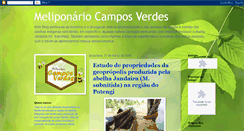 Desktop Screenshot of meliponariocamposverdes.blogspot.com
