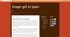 Desktop Screenshot of gingergirlinspain.blogspot.com