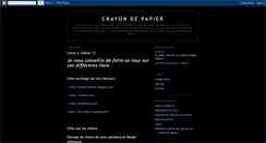 Desktop Screenshot of crayon-de-papier.blogspot.com