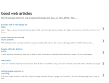 Tablet Screenshot of goodwebarticles.blogspot.com