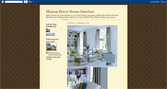 Desktop Screenshot of maisondecorhomeinteriors.blogspot.com