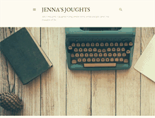 Tablet Screenshot of jennasjoughts.blogspot.com