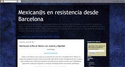 Desktop Screenshot of mexicansenresistenciabcn.blogspot.com