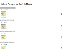 Tablet Screenshot of nakedpigeonsonpostitnotes.blogspot.com