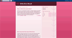 Desktop Screenshot of ortho-evra-recall.blogspot.com