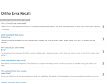 Tablet Screenshot of ortho-evra-recall.blogspot.com