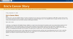 Desktop Screenshot of ericscancerstory.blogspot.com