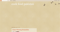 Desktop Screenshot of cookfoodpakistan.blogspot.com