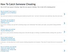 Tablet Screenshot of howtocatchsomeonecheating.blogspot.com