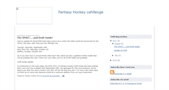 Desktop Screenshot of fantasyhockeywire.blogspot.com