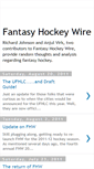 Mobile Screenshot of fantasyhockeywire.blogspot.com