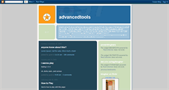 Desktop Screenshot of advancedtools.blogspot.com