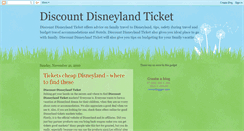 Desktop Screenshot of discount-disneyland-ticket.blogspot.com