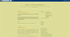 Desktop Screenshot of metaprogramming.blogspot.com