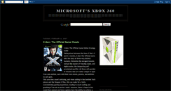 Desktop Screenshot of microsoft-xbox360-blog.blogspot.com