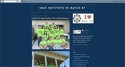 Desktop Screenshot of imusinstitute-batch87.blogspot.com