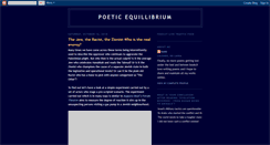Desktop Screenshot of poeticequillibrium.blogspot.com