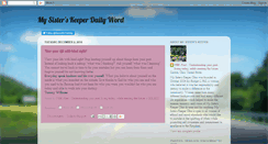 Desktop Screenshot of mysisterskeeperdailyword.blogspot.com