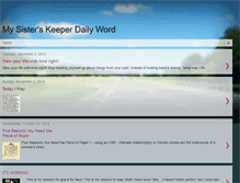 Tablet Screenshot of mysisterskeeperdailyword.blogspot.com