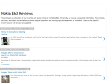Tablet Screenshot of nokia-e63-reviews.blogspot.com