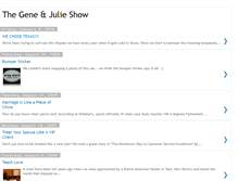 Tablet Screenshot of geneandjulieshow.blogspot.com