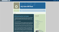 Desktop Screenshot of my-sore-left-foot.blogspot.com