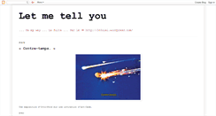 Desktop Screenshot of letmetellyoumore.blogspot.com