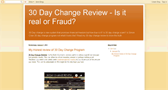 Desktop Screenshot of 30daychangereviews.blogspot.com