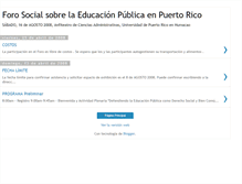 Tablet Screenshot of forosocialeducacionpublicapr.blogspot.com