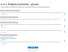 Tablet Screenshot of progettocomunistagiovani.blogspot.com