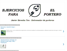 Tablet Screenshot of ejerciciosparaelportero.blogspot.com
