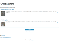 Tablet Screenshot of creatingmore.blogspot.com