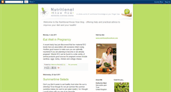 Desktop Screenshot of nutritionalknowhow.blogspot.com