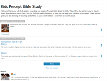 Tablet Screenshot of kidspreceptbiblestudy.blogspot.com