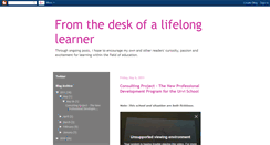 Desktop Screenshot of fromthedeskofalifelonglearner.blogspot.com