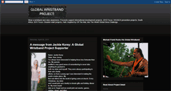 Desktop Screenshot of globalwristbandproject.blogspot.com