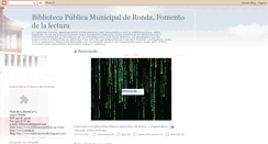 Desktop Screenshot of bibliotecaronda.blogspot.com