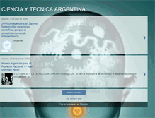 Tablet Screenshot of cienciaytecnicaargentina.blogspot.com