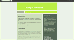 Desktop Screenshot of livinginmonrovia.blogspot.com