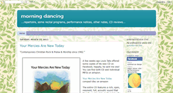 Desktop Screenshot of morningdance.blogspot.com