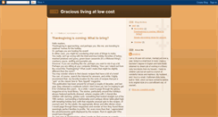 Desktop Screenshot of graciouslivingatlowcost.blogspot.com