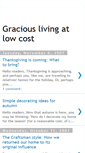 Mobile Screenshot of graciouslivingatlowcost.blogspot.com