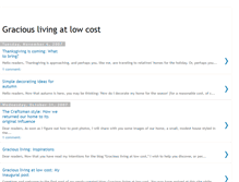 Tablet Screenshot of graciouslivingatlowcost.blogspot.com
