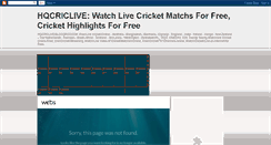 Desktop Screenshot of hqcriclive.blogspot.com