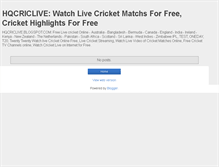 Tablet Screenshot of hqcriclive.blogspot.com